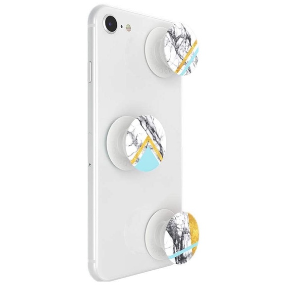 Universal POPSOCKET PopMinis White gold Marble 3 Pack Removable Phone Grip Stand - Picture 7 of 12